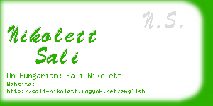 nikolett sali business card